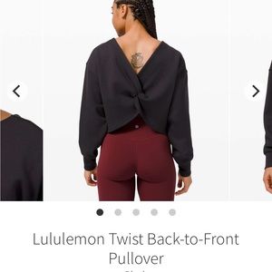 Lululemon Twist Back to Front Pullover